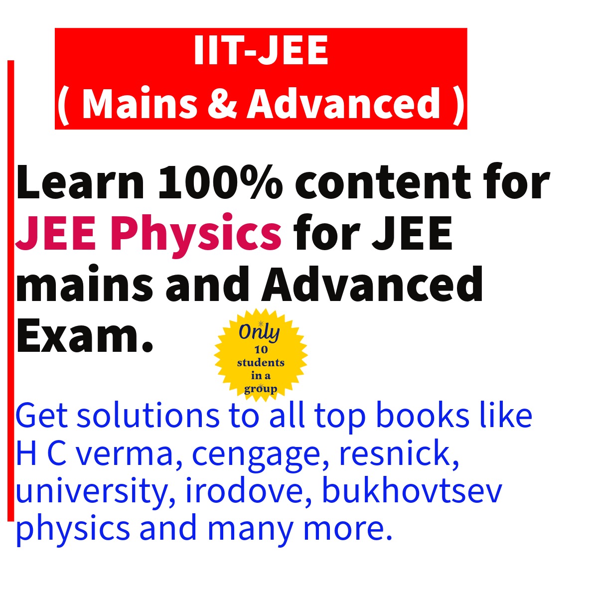 join online and offline jee mains and advanced physics coaching